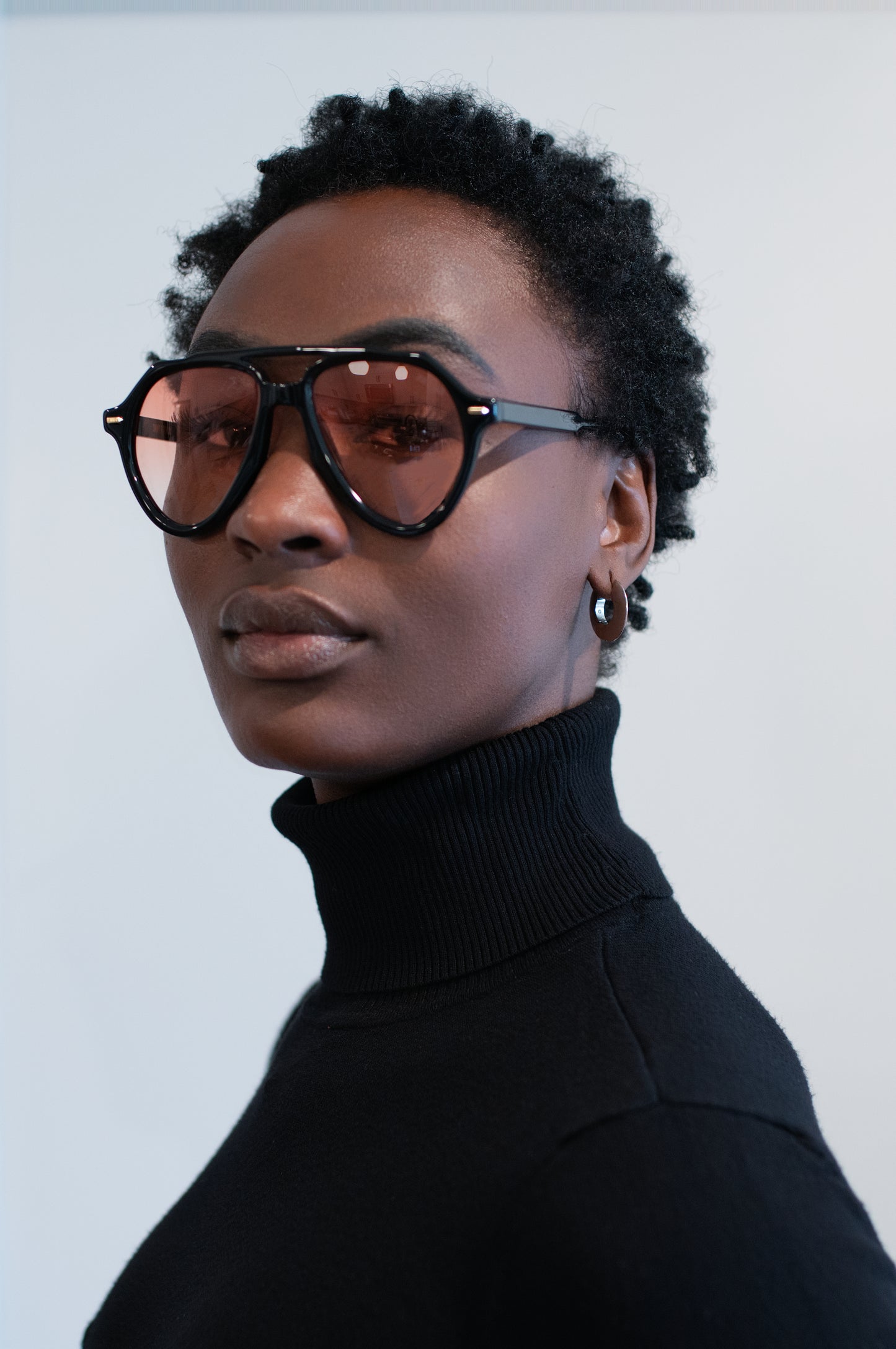 HOLLYWOOD: Black/Tangerine Lens