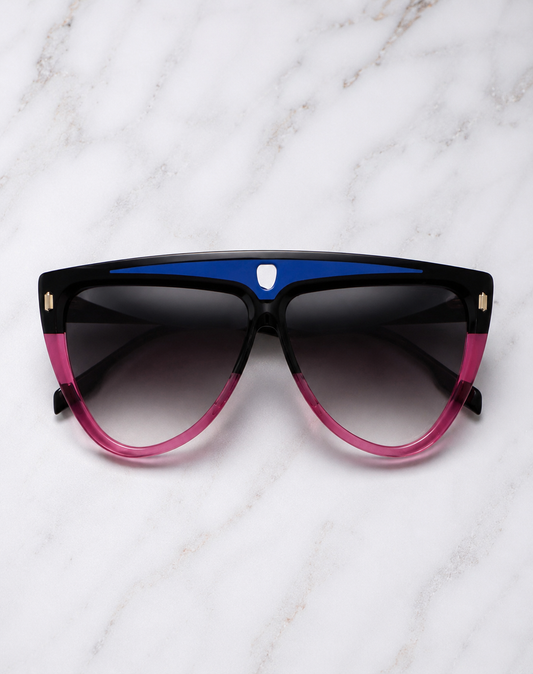 QUEENS Noir/Aqua/Fuschia